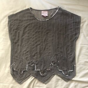 Sheer Grey Romeo + Juliet Couture Top